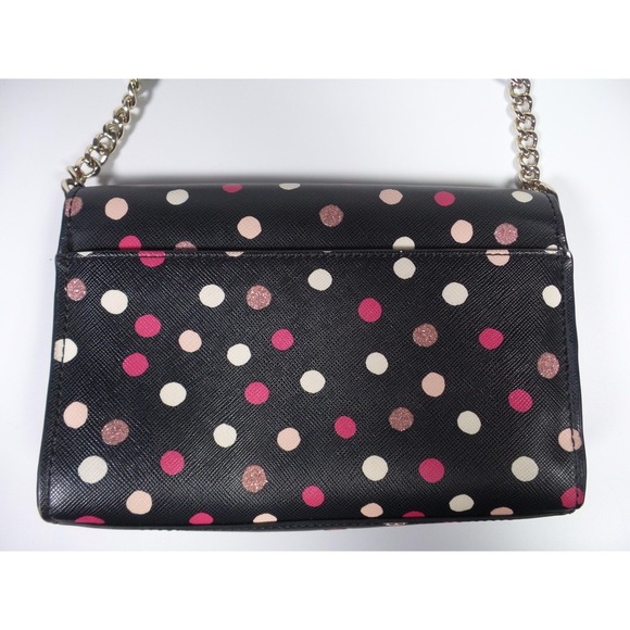 Kate Spade Crossbody Bag Womens Polka Dot Leather Purse Clutch Wallet Strap - Picture 6 of 12